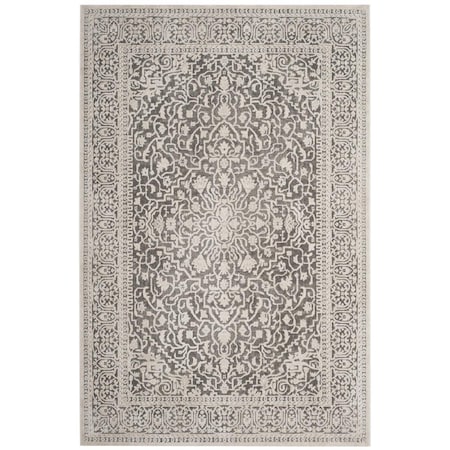Safavieh Reflection Power Loomed Rectangle Rug Dark Grey & Cream - 5 ft.-1 in. x 7 ft.-6 in. RFT670B-5
